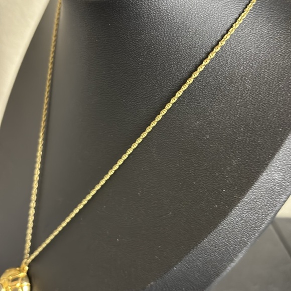 Signed Vintage Gold Rope Chain Northern Star Two Tone Pendant Necklace - Picture 3 of 6